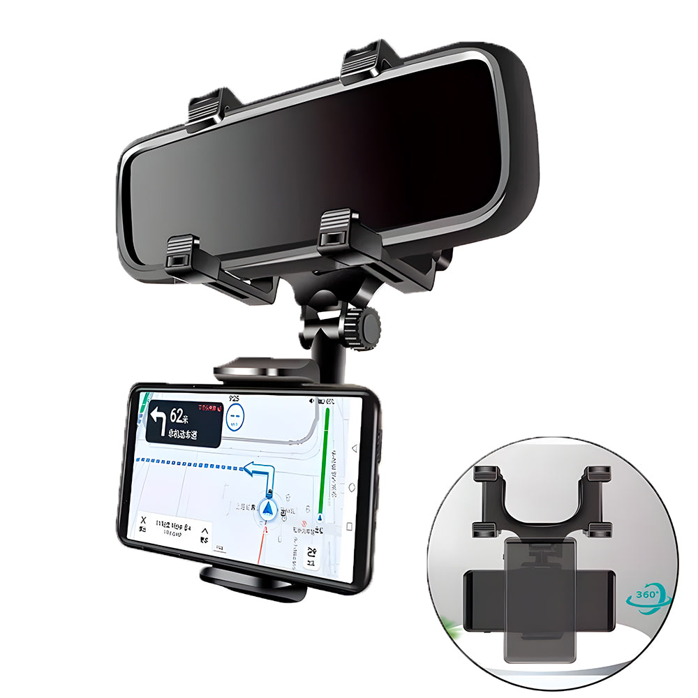 Suporte Veicular Para Celular, Retrovisor Carro, Universal, Com Fixação, Rotação 360 Graus