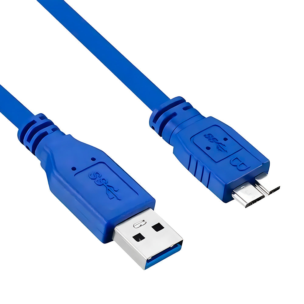 Cabo USB AM/BM 3.0 1,5M Micro-Para Uso Em HD Externo, Portátil e Case de HD e SSD