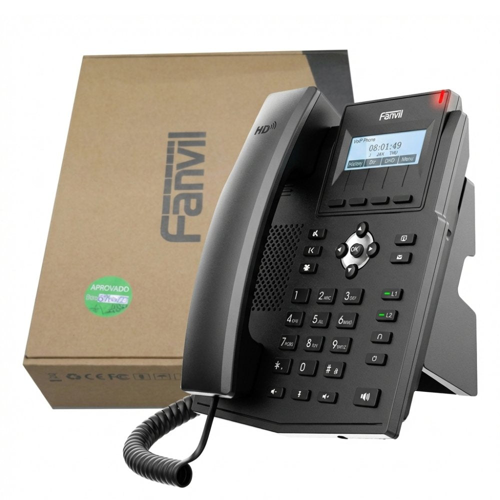 Telefone Ip Fanvil X1S Ethernet 2 Linhas SIP Áudio HD EHS