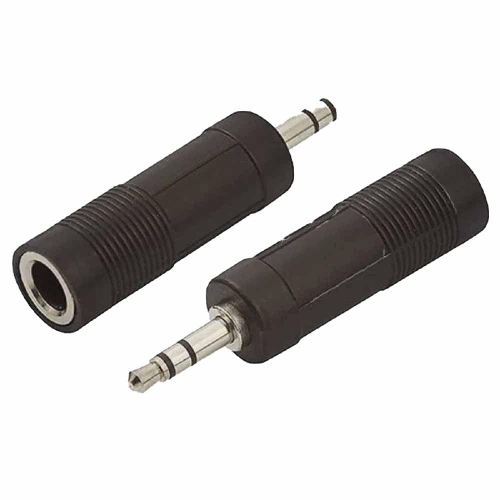 Conector Plug Adaptador De Áudio Estéreo P10 Macho Para P2 Fêmea