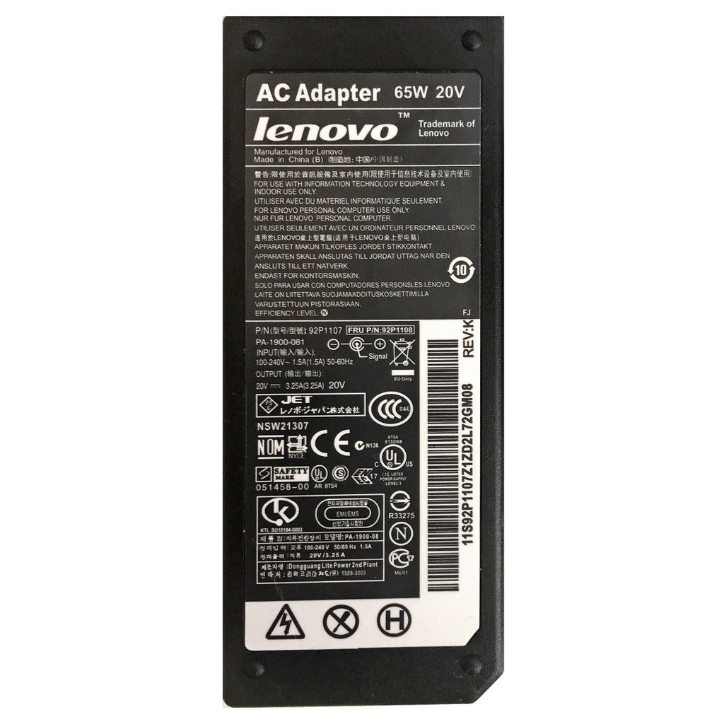 Fonte Notebook Lenovo 20v 3,25a 65w original (Pino Grosso ) ADP-65KH B Usd