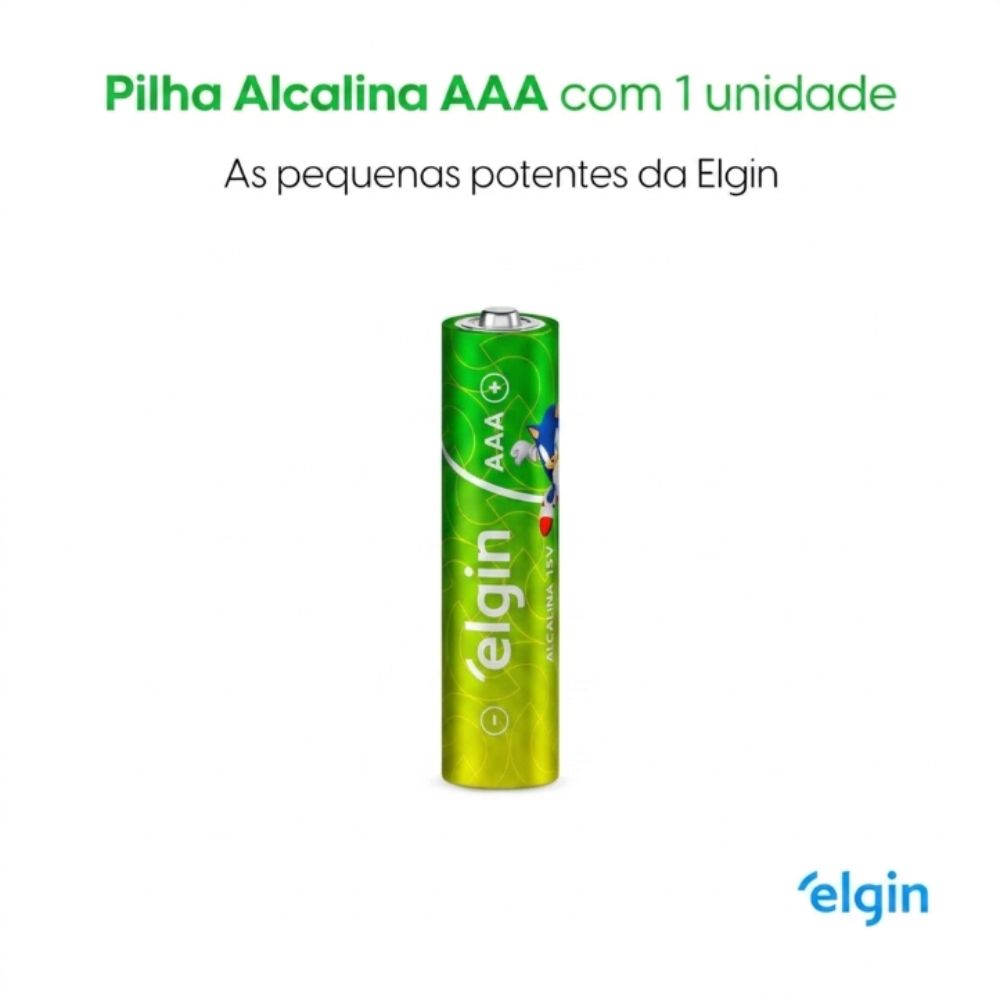 Pilha Alcalina AAA Comum Elgin Shrink - 1 Unidade (ELE000000082430)