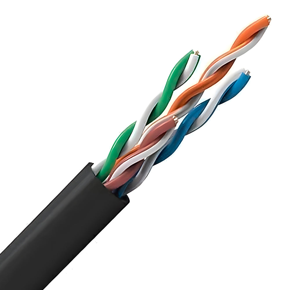 Caixa de Cabo de Rede Cat5E, 305 Metros, Utp 4p 4PX24AWG UTP CMX 100% Cobre WEC Preto