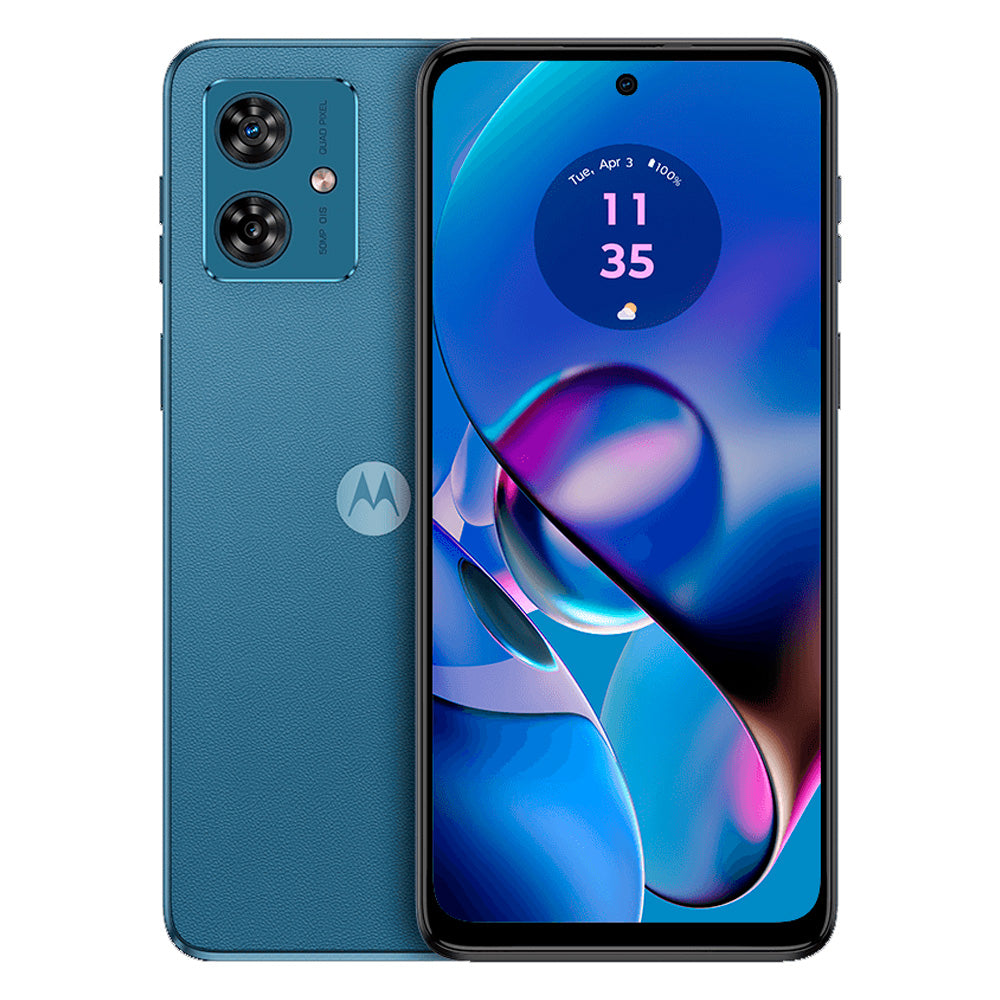 Smartphone Motorola Moto G54 5G Azul Vegan Leath 256GB, 8GB + 8GB RAM Boost, Tela de 6.5", Câmera Dupla, And 13 XT2343-1