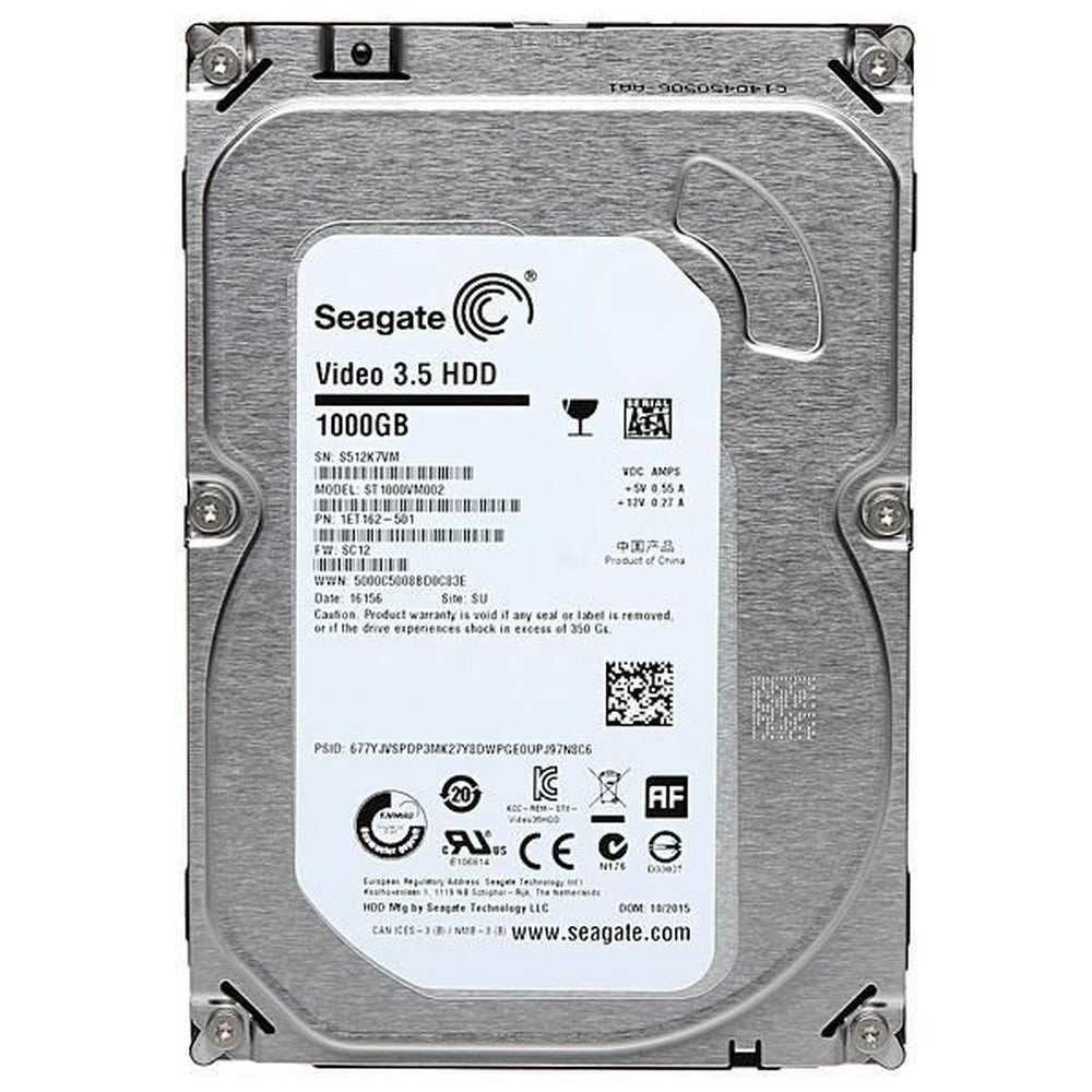 Hd Int. Desktop 1TB Seagate Video 3.5 HDd Sata 3 ST1000VM002