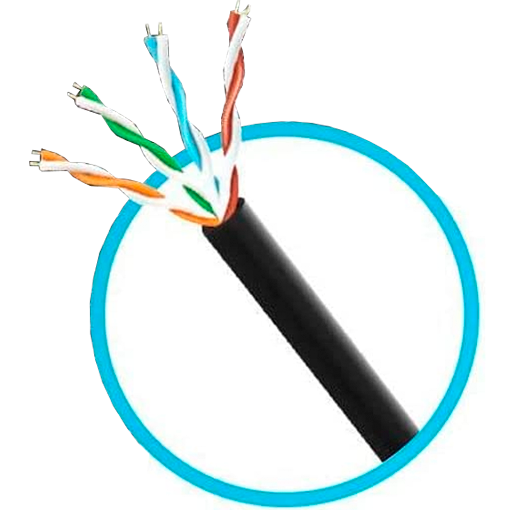 Caixa De Cabo De Rede Lan Expert Turbo Link 4 pares 100% Cobre CAT5E UTP Preto