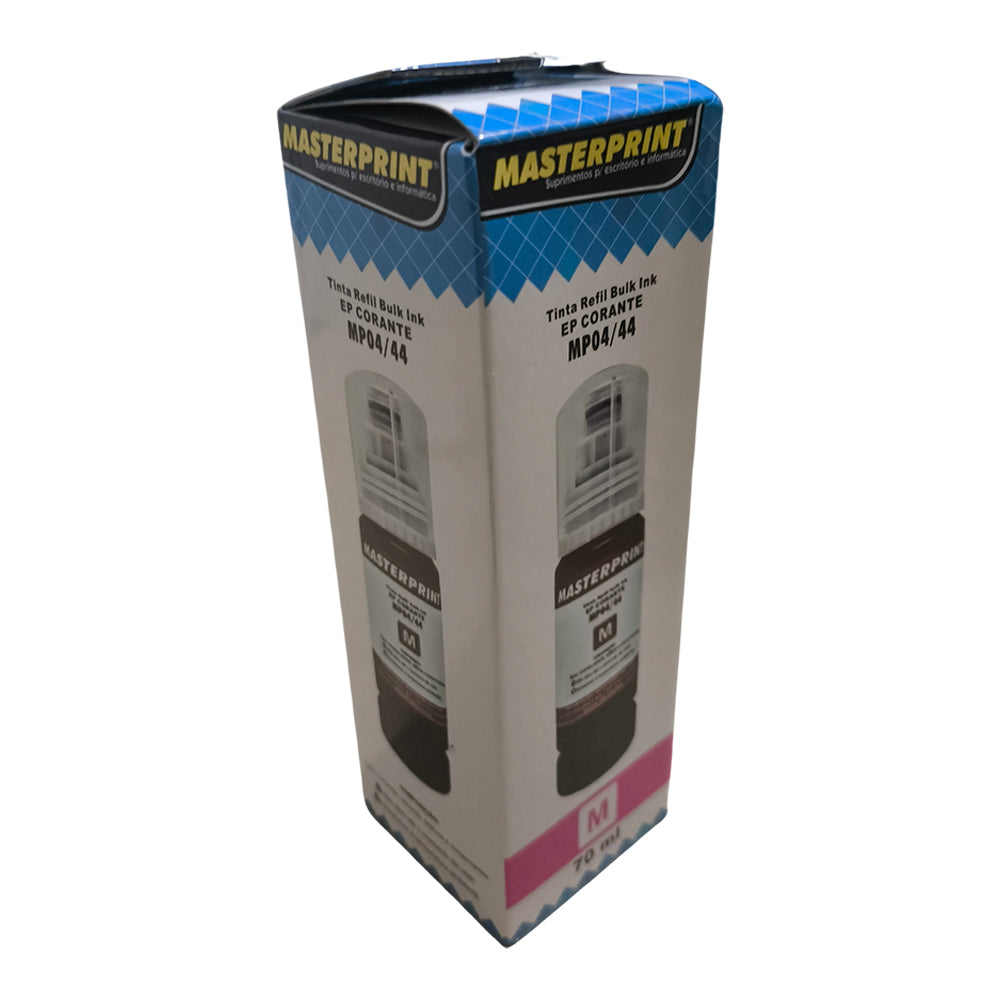 Refil de Tinta Epson Corante 504/544 Magenta 70ML Masterprint Para Ecotank L4150 / L4160 / L4260 / L6171 / L6161