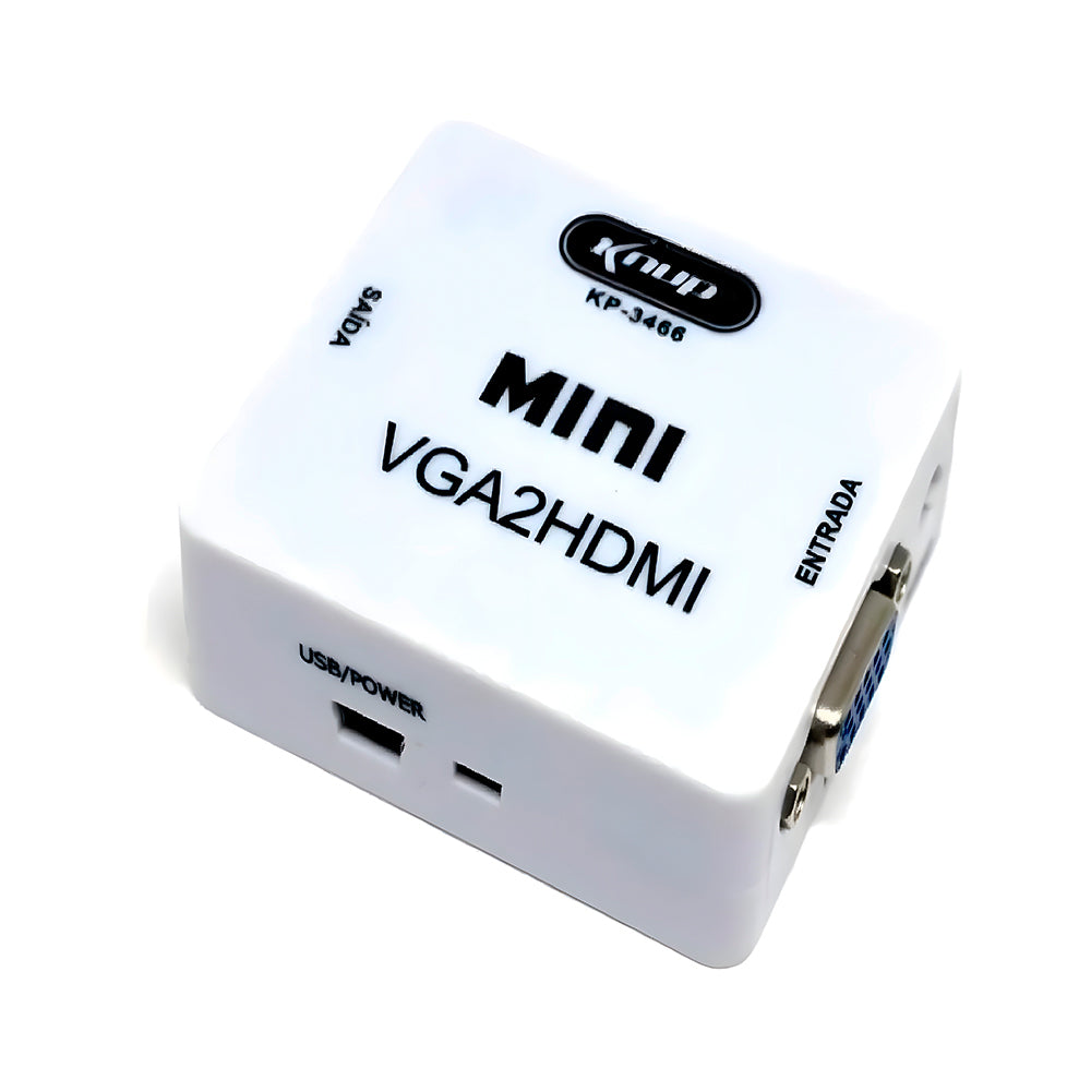 Conversor de Audio e Video VGA para HDMI 1080P KNUP - KP-3466