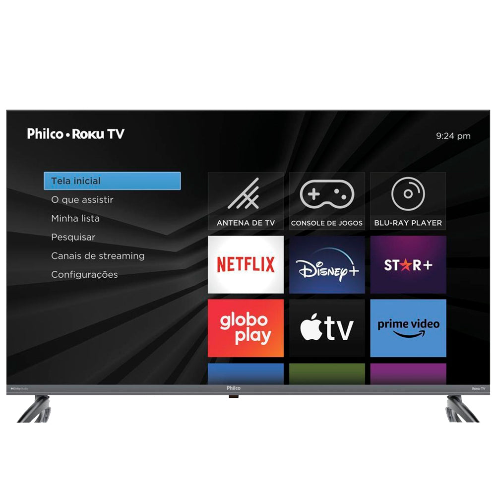 Smart TV LED 40" Full HD Philco PTV40E3ERSGB Roku TV com HDMI, USB, Wi-Fi e Dolby Audio