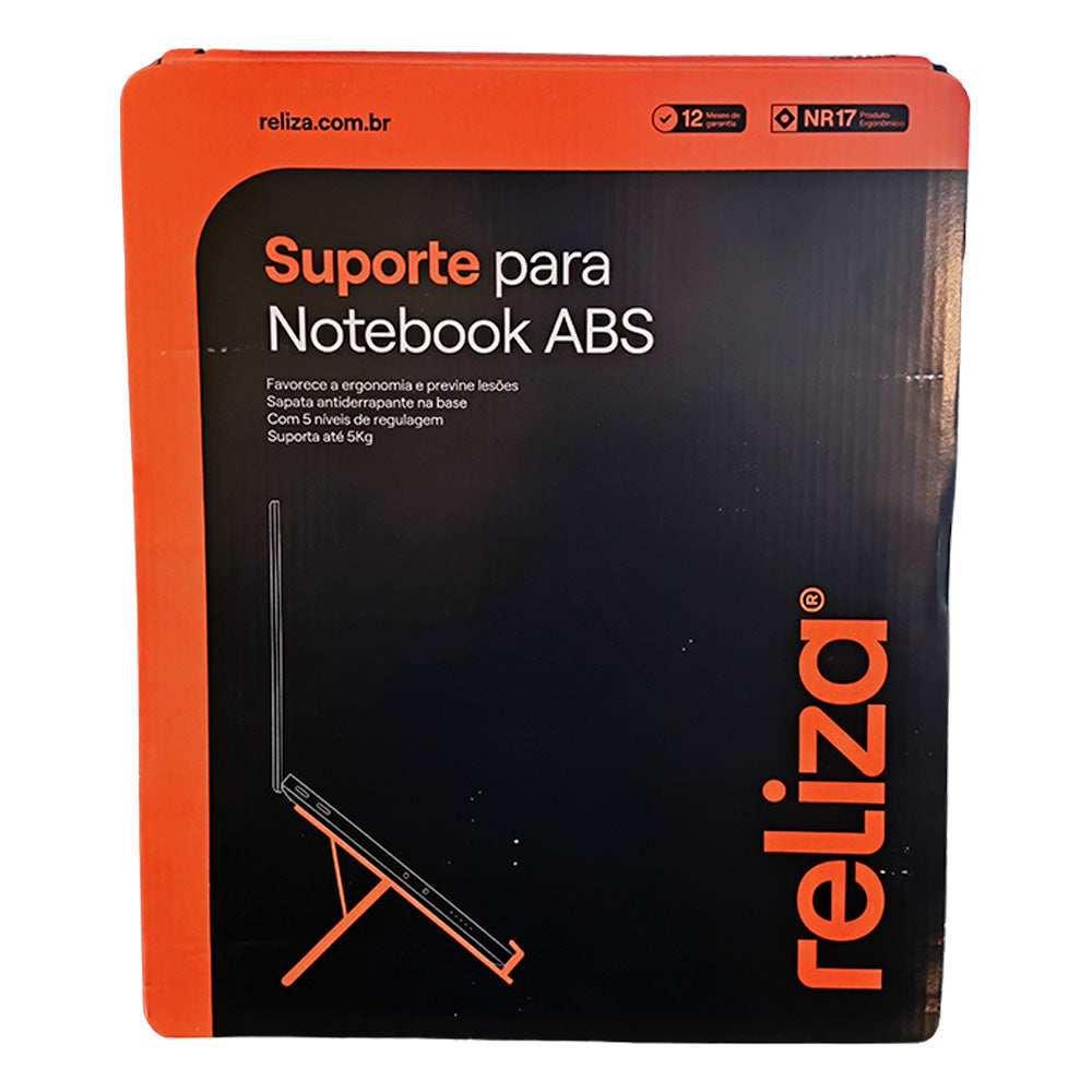 Suporte Regulavel Para Notebook, Conforto e Ergonomia, Preto, Reliza - 000026