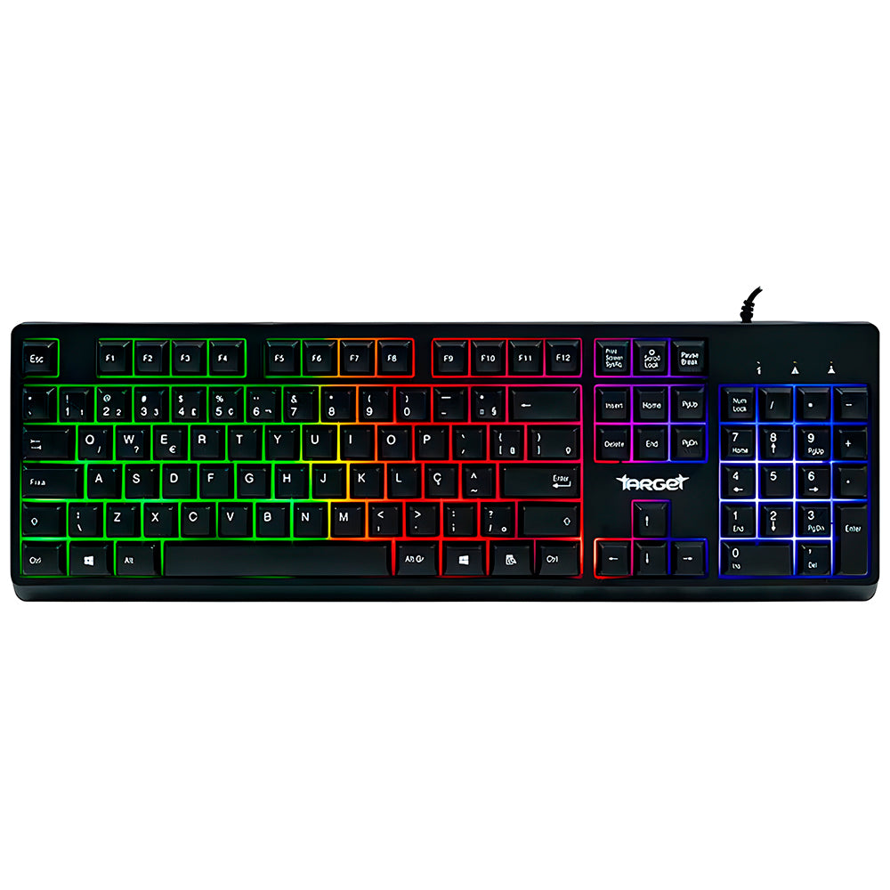 Combo Gamer TGT Fal, Rainbow, Teclado ABNT2, Mouse 1500DPI, Mousepad Pequeno, TGT-FAL-RBW02