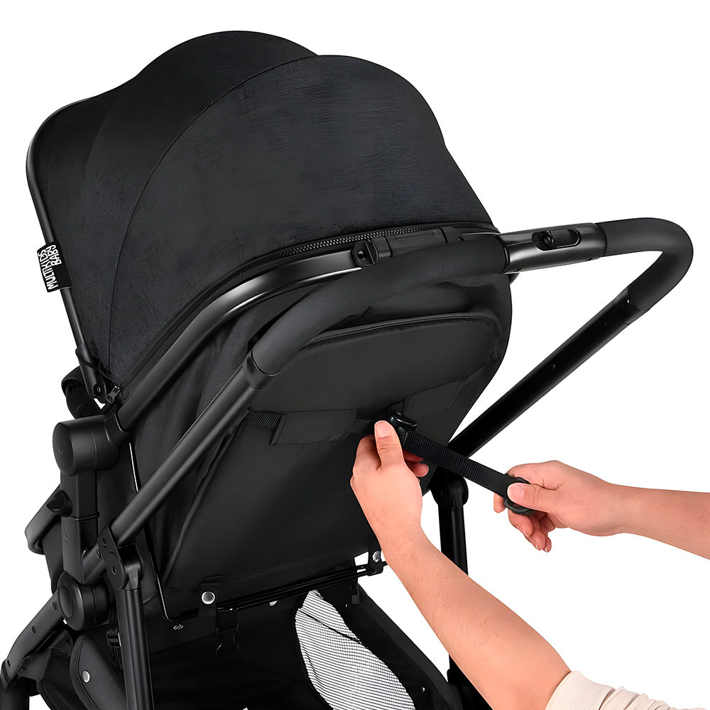Carrinho Passeio Beyond 2 Em 1 Assento Moisés 0-15kgs Preto Multikids Baby - BB428