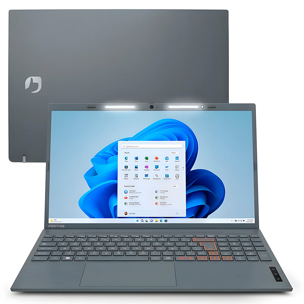 Notebook Positivo Vision C15 Lumina Bar Celeron, 4GB 128GB, Tela 15 Pol. HD Antirreflexo, Windows 11, Tecla Link - Cinza