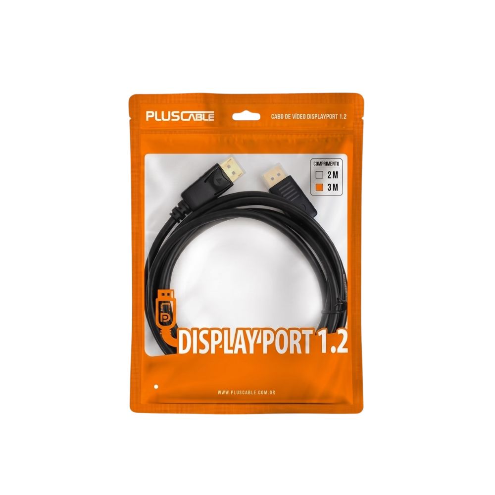 Cabo Displayport 3 Metros V1.2  Dp1230 Plusc