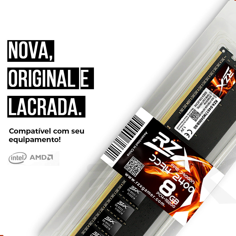 Memória RAM Gamer Desktop 8GB 2400MHz DDR4 FireDragon - RZX
