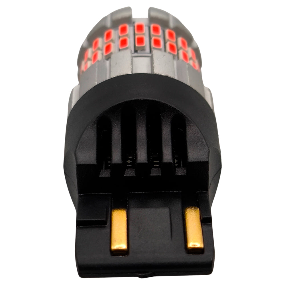 Kit Lâmpada LED CANbus, Para Lanterna Traseira do Carro, Soquete 7443, Luz Vermelha, Lupu Auto