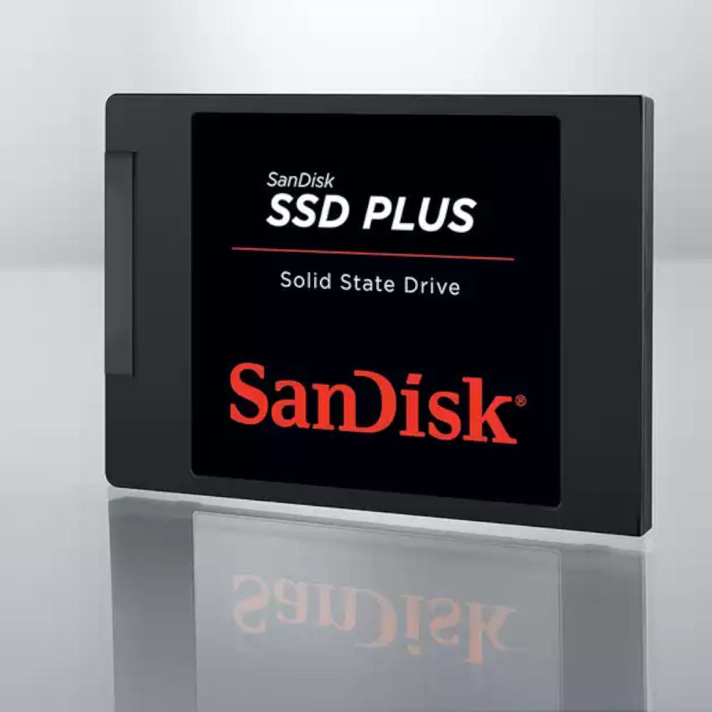 SSD Plus SanDisk 480GB SATA III 2,5" 7mm, Leitura 535MB/s, Gravação 445MB/s, NAND TLC, Controlador SMI - SDSSDA-480G-G26