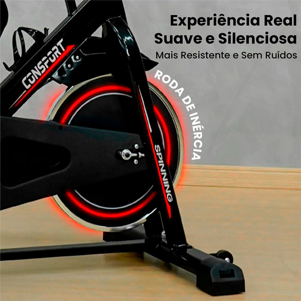 Bicicleta Ergometrica Spinning S100- Consport, Com Suporte Para Tablete e Smartphone