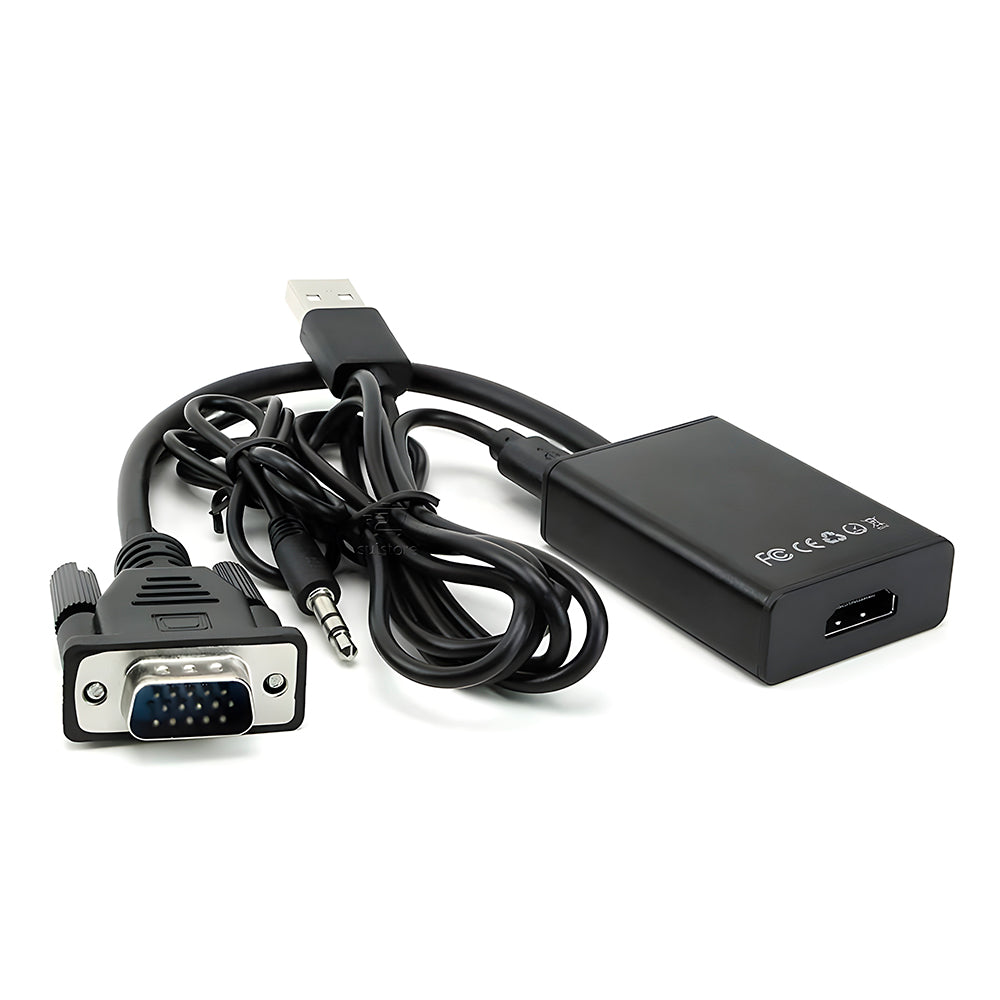 Adaptador Conversor VGA Para HDMI Com Audio e Vídeo Full HD, Exbom - CC-VHA30