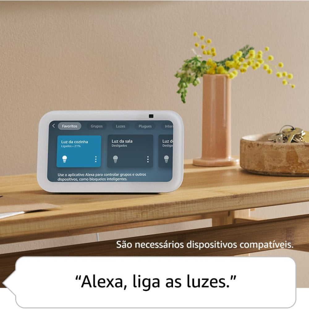 Amazon Echo Show 5 - 3ª Geração Smart Display 5.5" Alexa, Câmera 2MP, Wi-Fi - Branco
