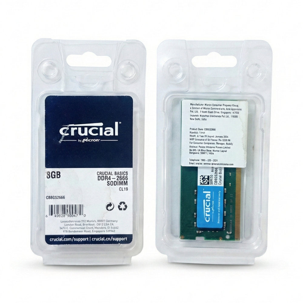 Memória RAM Notebook Crucial Basics 8GB DDR4 2666MHz CL19 1.2V - CB8GS2666