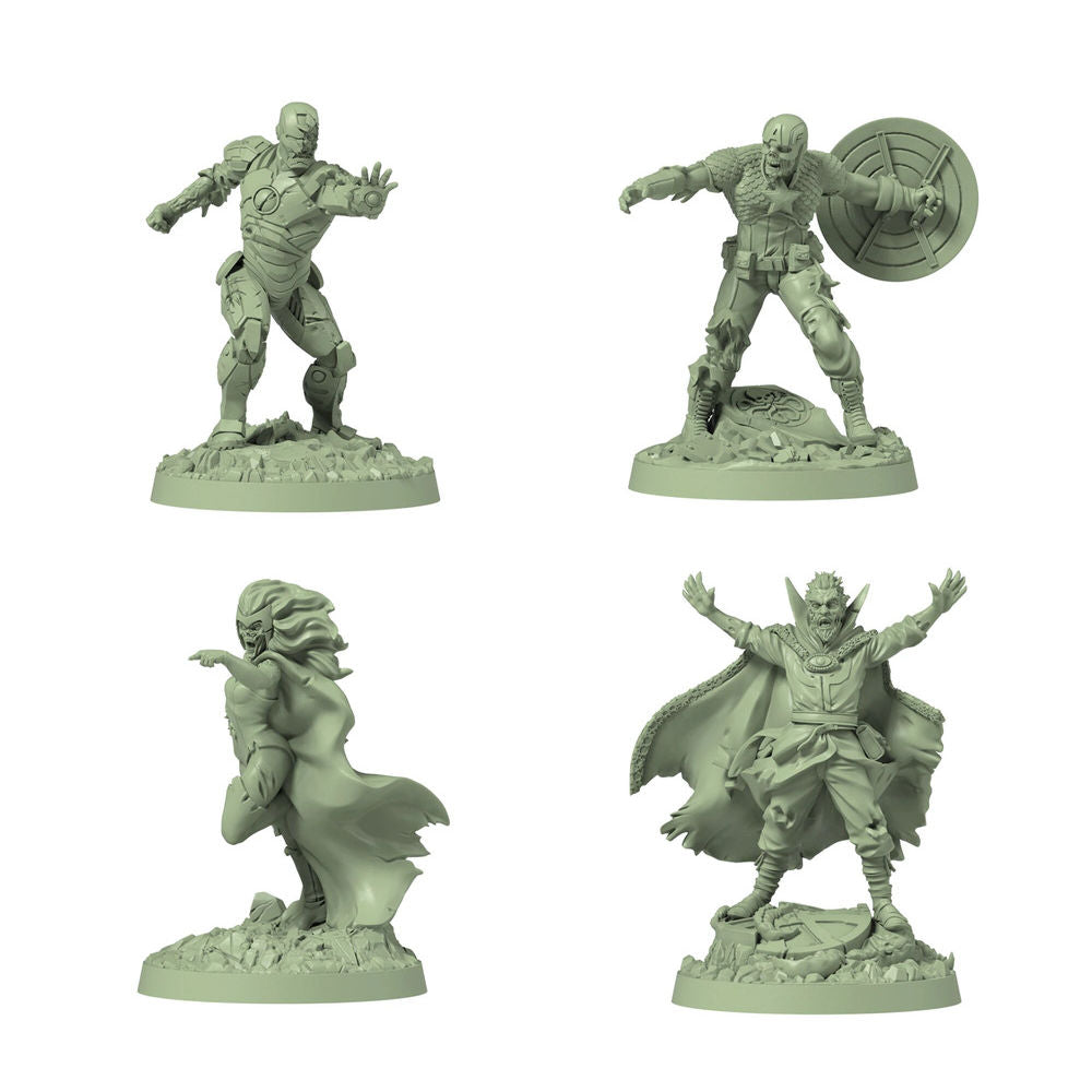 Jogo Tabuleiro Marvel Zombies Heroes Resistance Galápagos 1-4 Jogadores, 6 Heróis, 4 Zumbis Herói, 50 Zumbis, 6 Dados