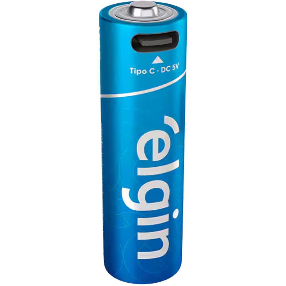 Pilha Recarregável AA USB-C 1.200mAh com 2 unidades Blister + Cabo (ELE000000082427)