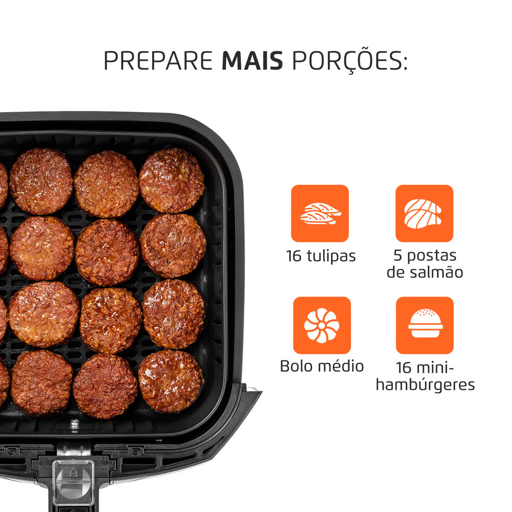 Fritadeira Air Fryer Elétrica Sem Óleo Mondial , Family AFN-40-BI Preto 4L Com Timer
