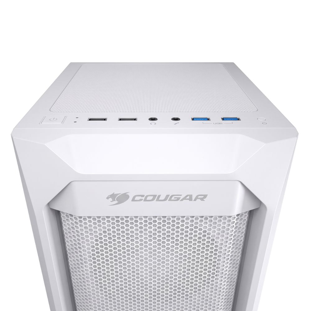 Gabinete Gamer Cougar MX410-G Suporte Atx/MaTX//Mini-ITX Com Lateral de Vidro - Branco