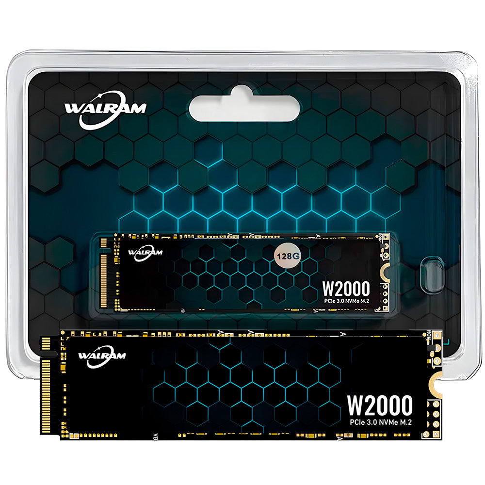 SSD M.2 NVME PCIe 3.0 Walram 128GB, Leitura 3.500Mb/s, Escrita 2.100Mb/s - W2000