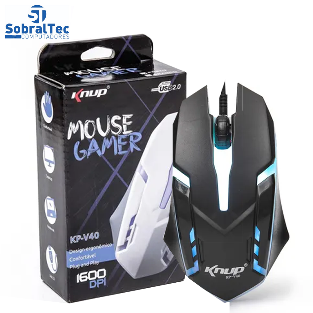 Mouse Gamer Knup 1600 Dpi Kp-v40 Usb 2.0