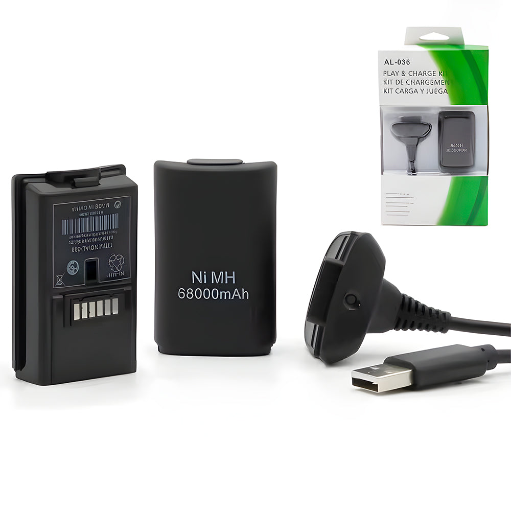 Cabo Carregador Para Controle De XBOX 360, Com Bateria, AL-036