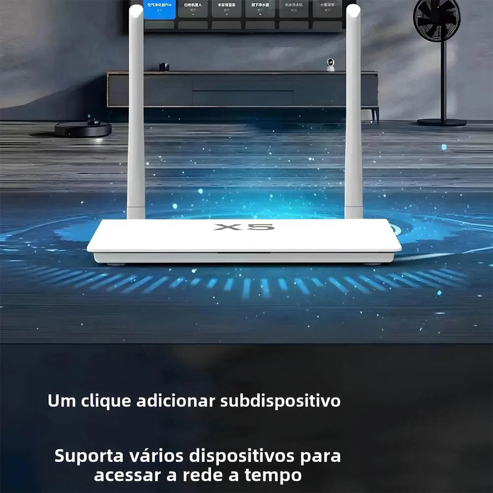 HUB Gateway Zigbee, Smart Life, Bluetooth 5.0, Até 400 Dispositivos, Antena Longo Alcance, 2 em 1, HUB X5, Branco