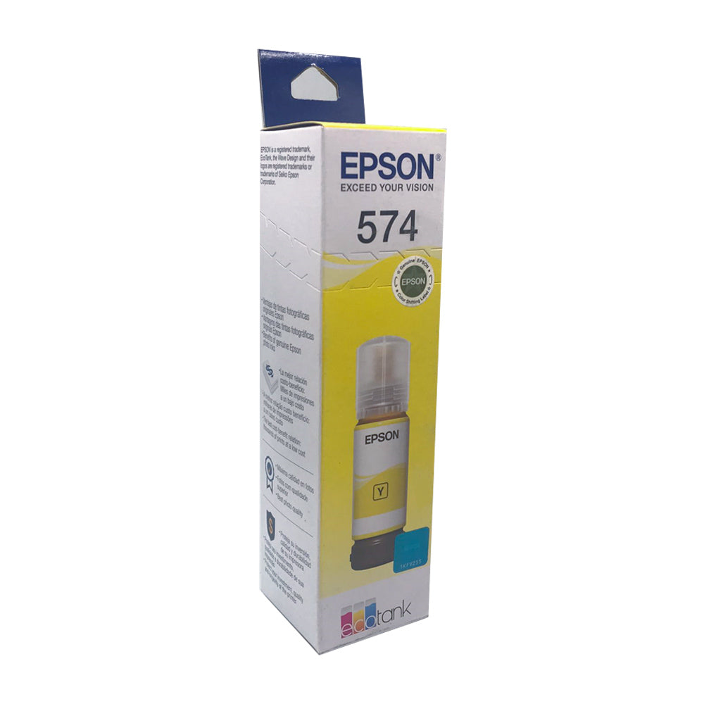 Refil de Tinta Epson 574 Amarelo Y 70ml Original T574120 para EcoTank L8050/ L18050