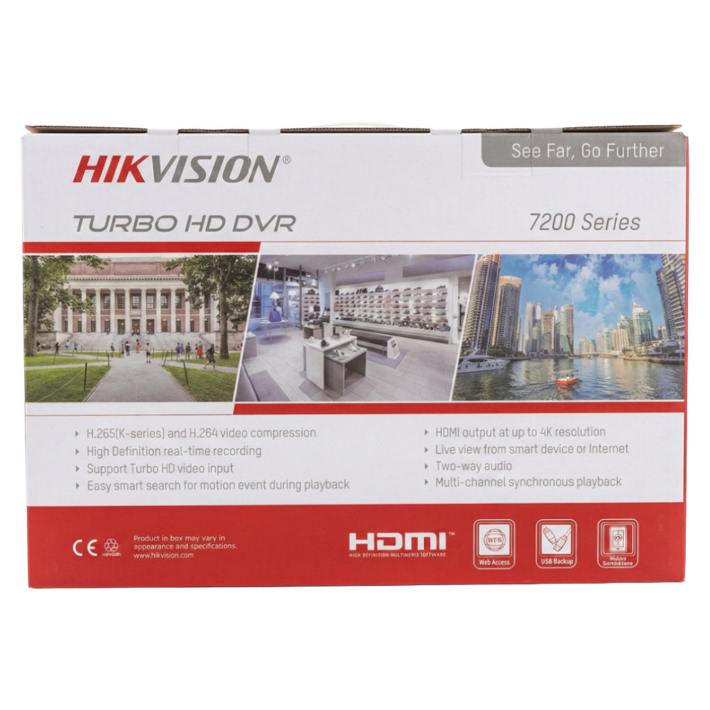 Gravador DVR Hikvision Stand Alone 4 Canais AcuSense iDS-7204HGHI-M1 IA 1080p Lite H.265+