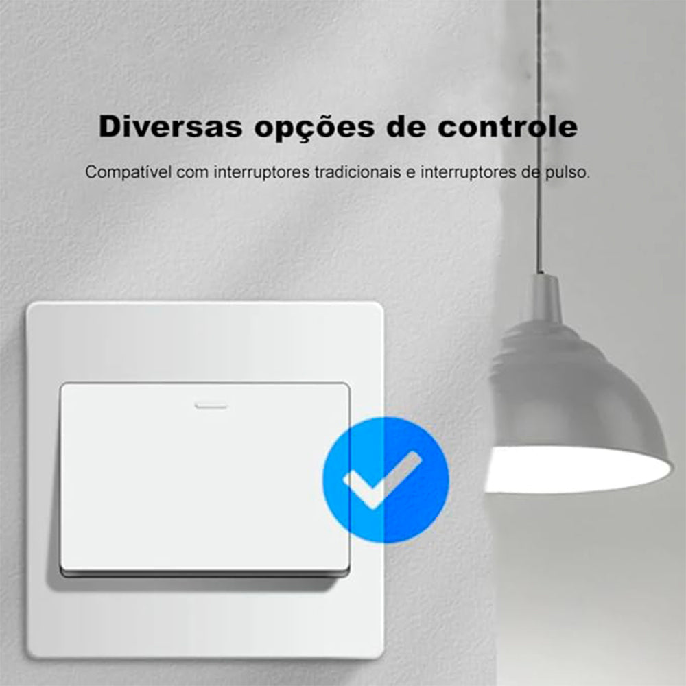Mini Switch Para Interruptor Inteligente 100-240V, 20A, Compatível Com Google Assistant e Alexa- APP Cozy Life