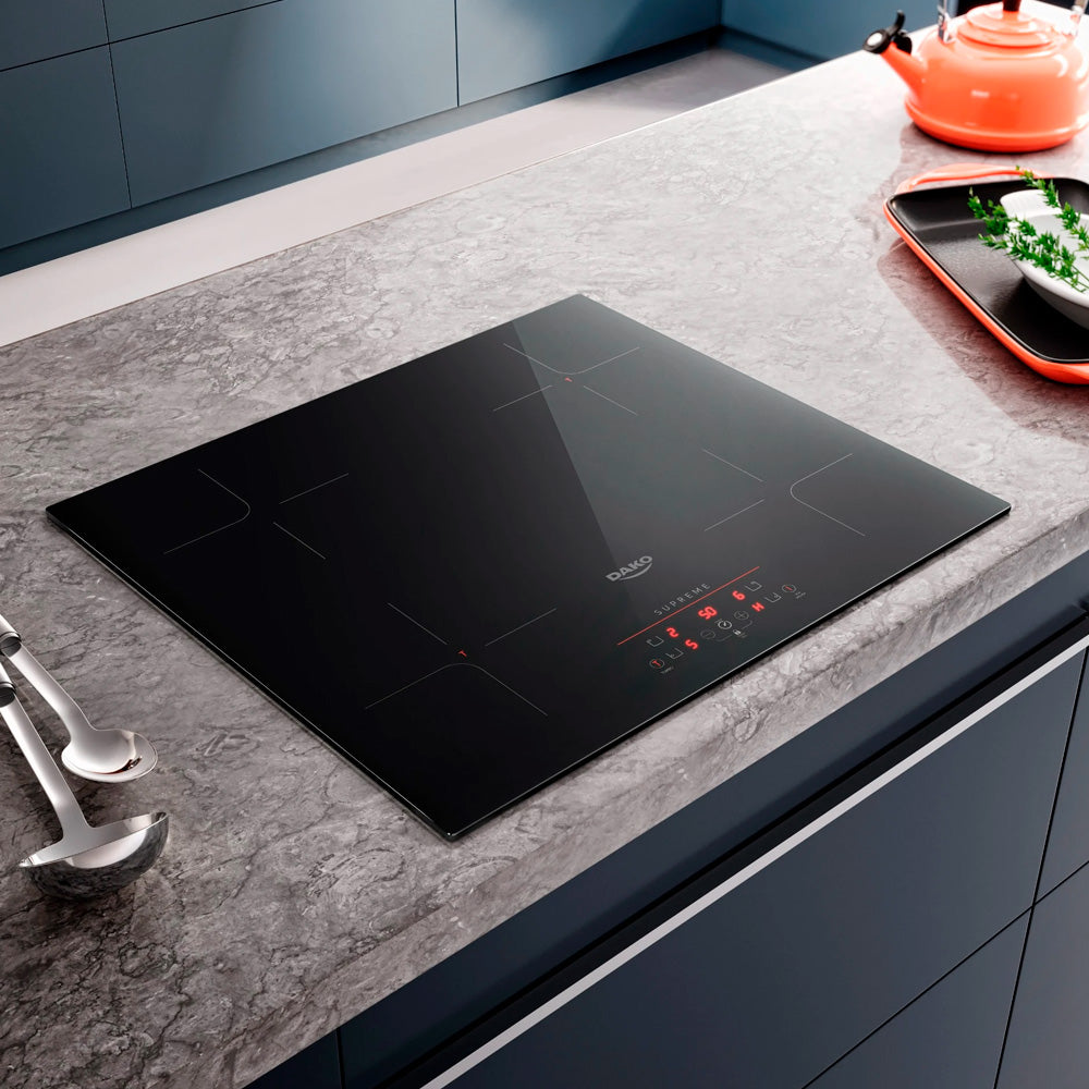 Fogão Cooktop de Indução 4 Bocas Preto com Trava de Segurança Dako Supreme 220V