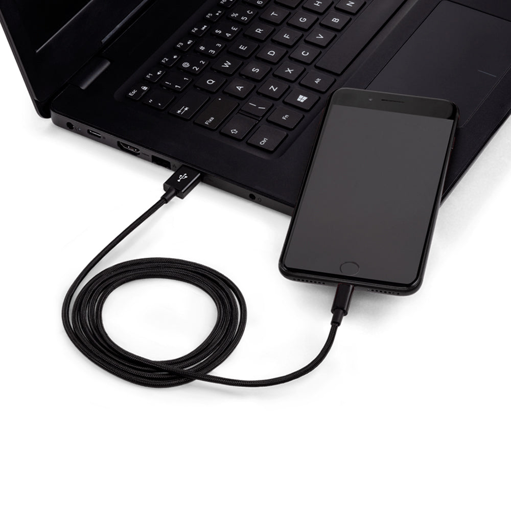 Cabo De Dados e Carregamento Turbo Para iPhone, USB Para Lightning Compatível, 1 Metro, Preto - Relog's