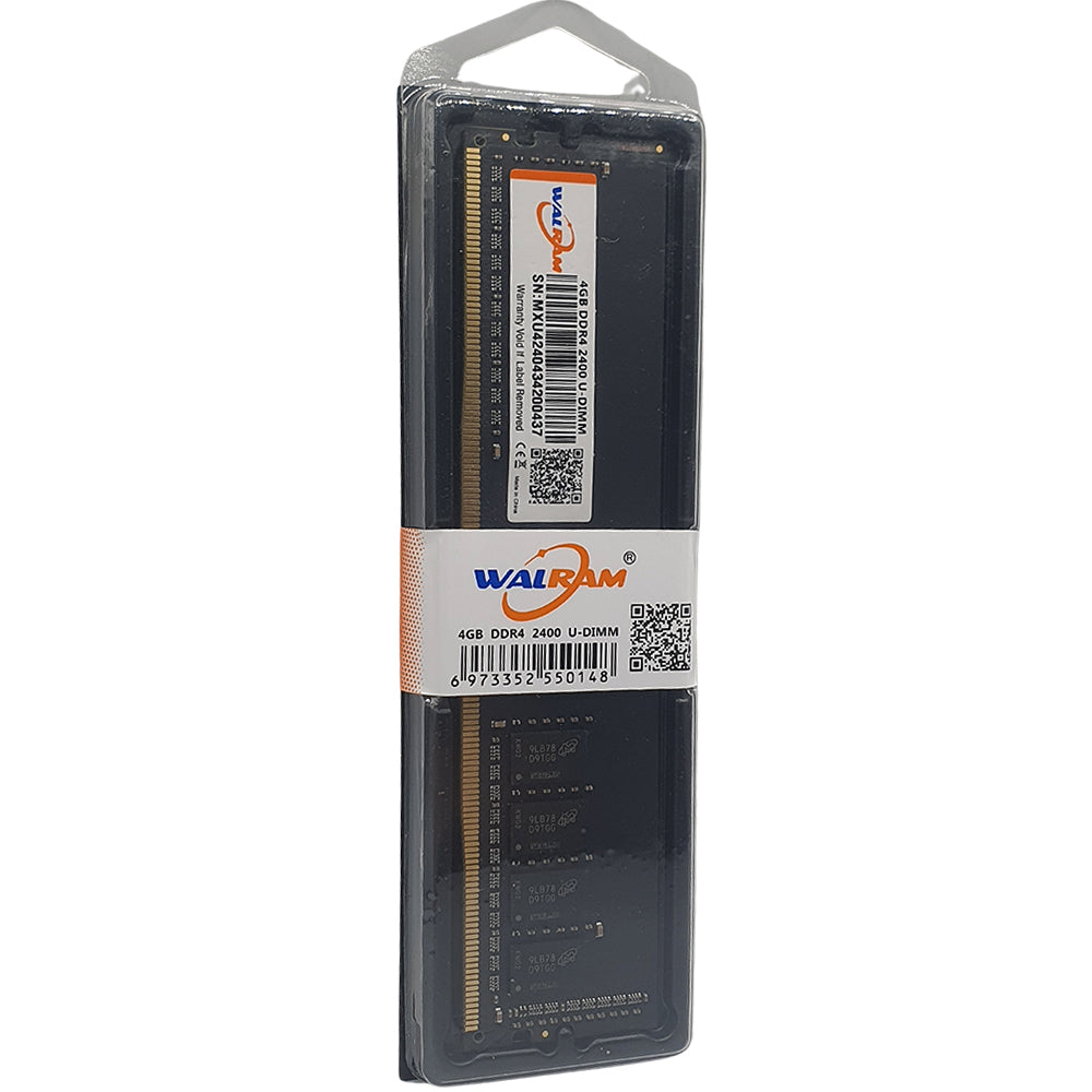 Memória RAM Desktop 4GB, 2400MHz, DDR4, U-DIMM Walram, Preta