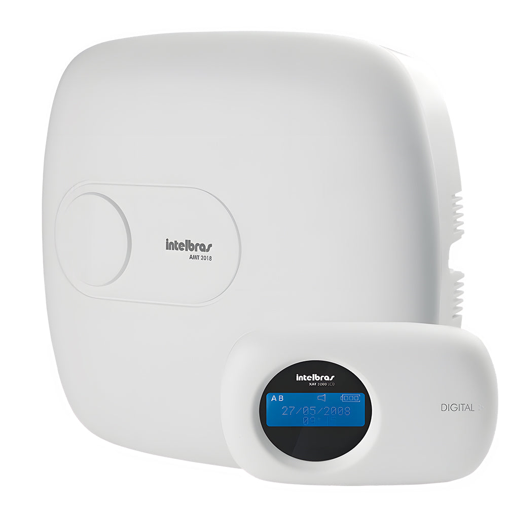 Central de Alarme Monitorada Intelbras AMT 2018 Com 18 Zonas - Branco