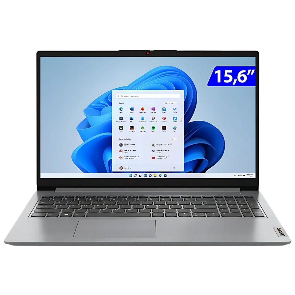 Notebook Lenovo IdeaPad 1, Intel Celeron N4500, 4GB RAM, SSD 128GB, 15IJL7, 82QH0007BR, Tela 15.6