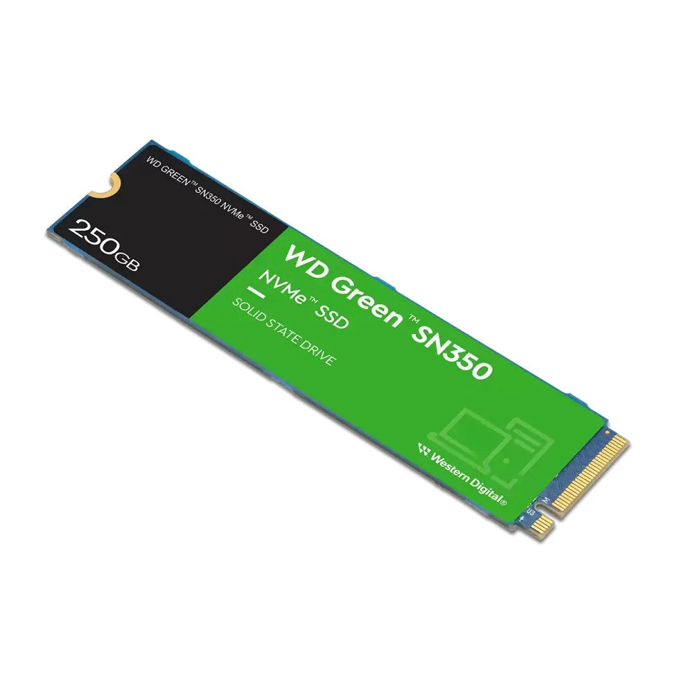 SSD WD Green SN350 250GB M.2 2280 NVMe, Leitura até 2400MB/s, Gravação até 1500MB/s – WDS250G2G0C