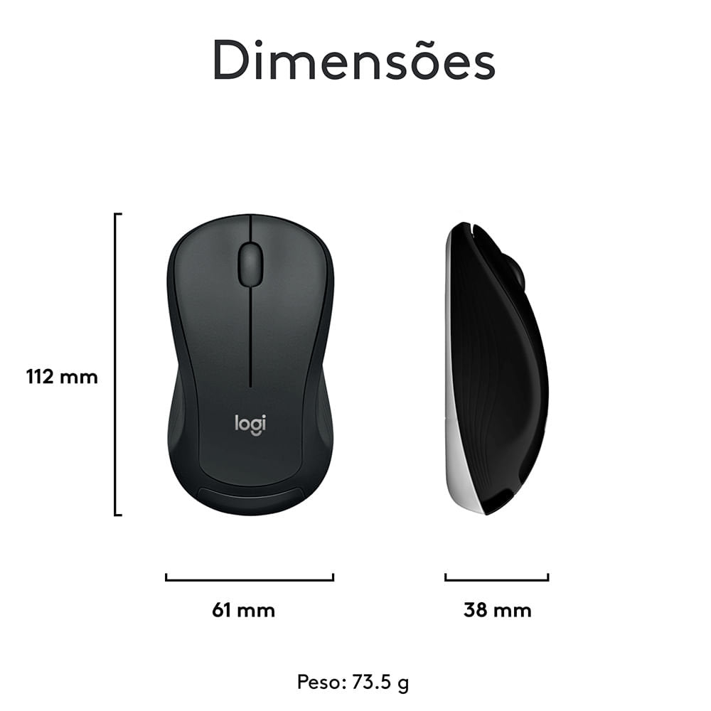 Kit Teclado e Mouse Sem Fio Logitech MK540 Advanced, USB Nano, ABNT2, Mouse Óptico Ambidestro, 2.4 GHz, C/ Pilhas, Preto