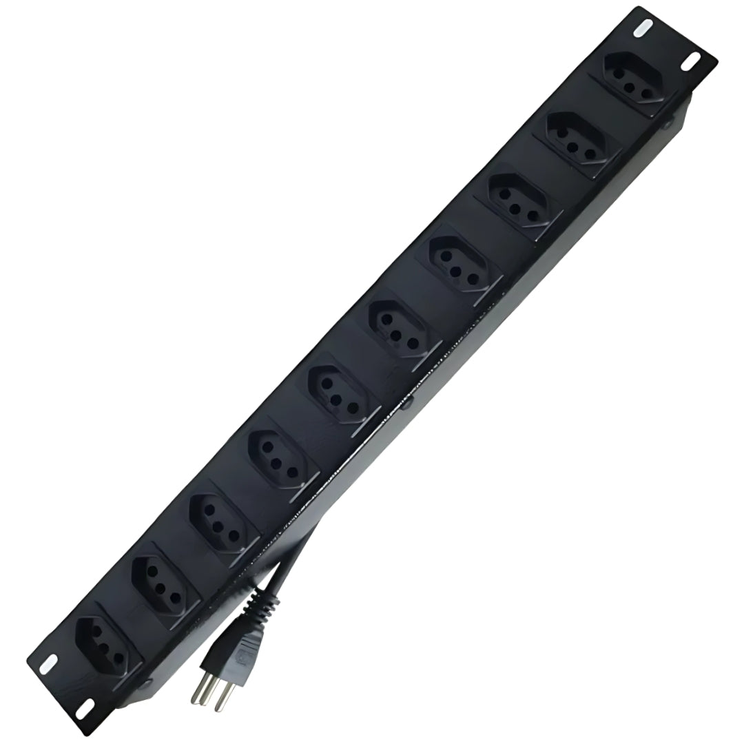 Régua Para Rack 19 de 10 Posições, 10 Amperes, Para Rack Servidor - MAX ELETRON