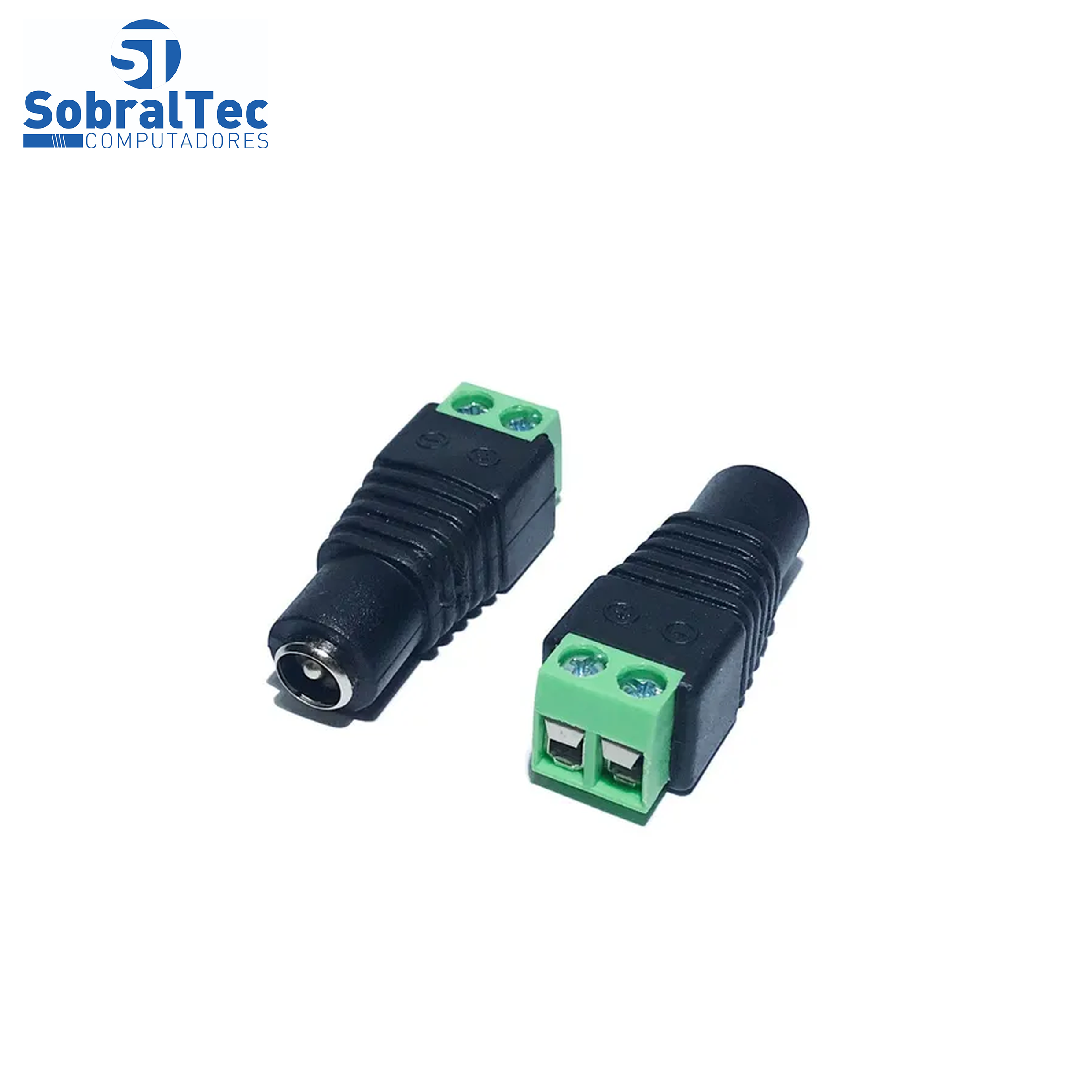 Conector Adaptador P4 Fêmea DC, Com Borne, Para CFTV, 3.7cm x 1.4cm