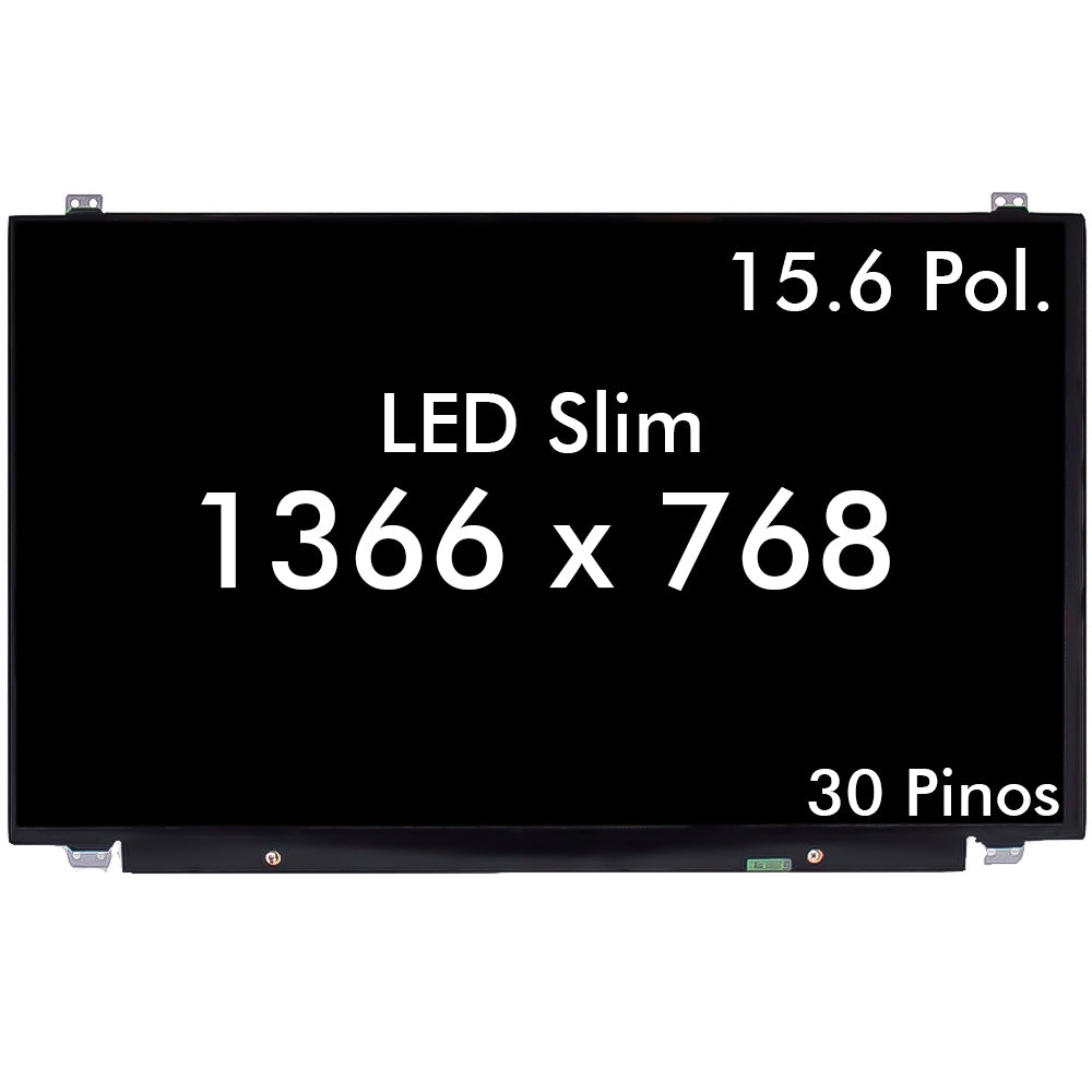Tela Para Notebook LED Slim - 15.6 -30 Pinos PN-Lt156At39 - NT156WHM-N32 V8.0 - Canto inferior Direito- Brilhosa