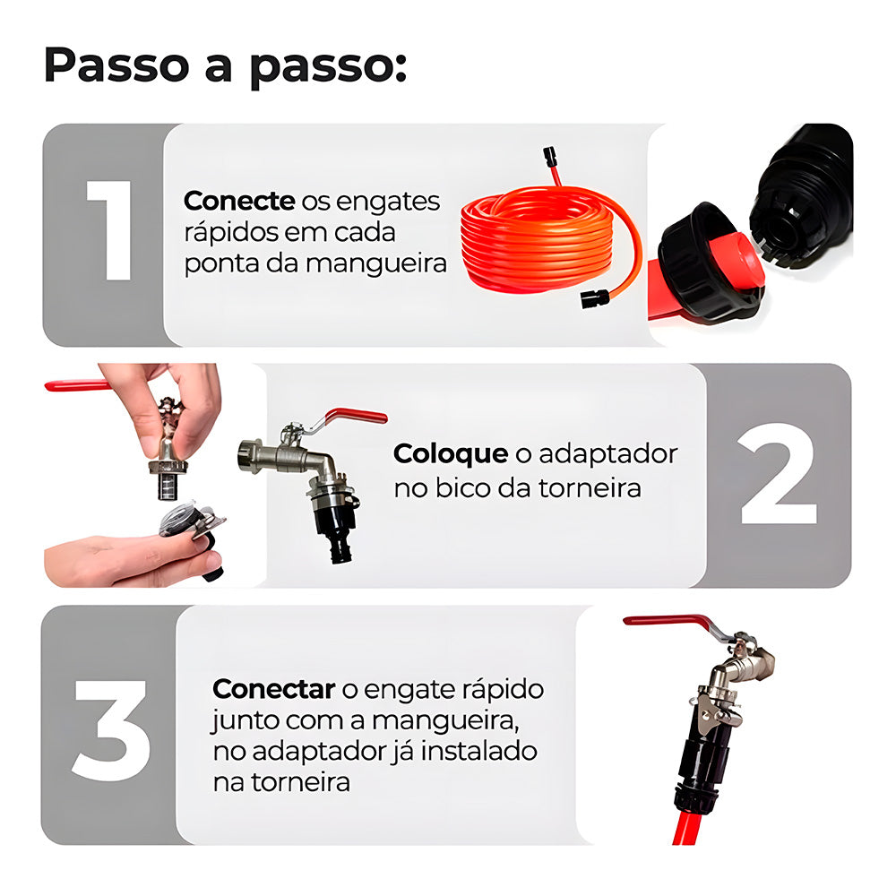 Bico de Alta Pressão Para Mangueira, Com Jato de Água, 3 em 1, KAPBOM, KA-1235