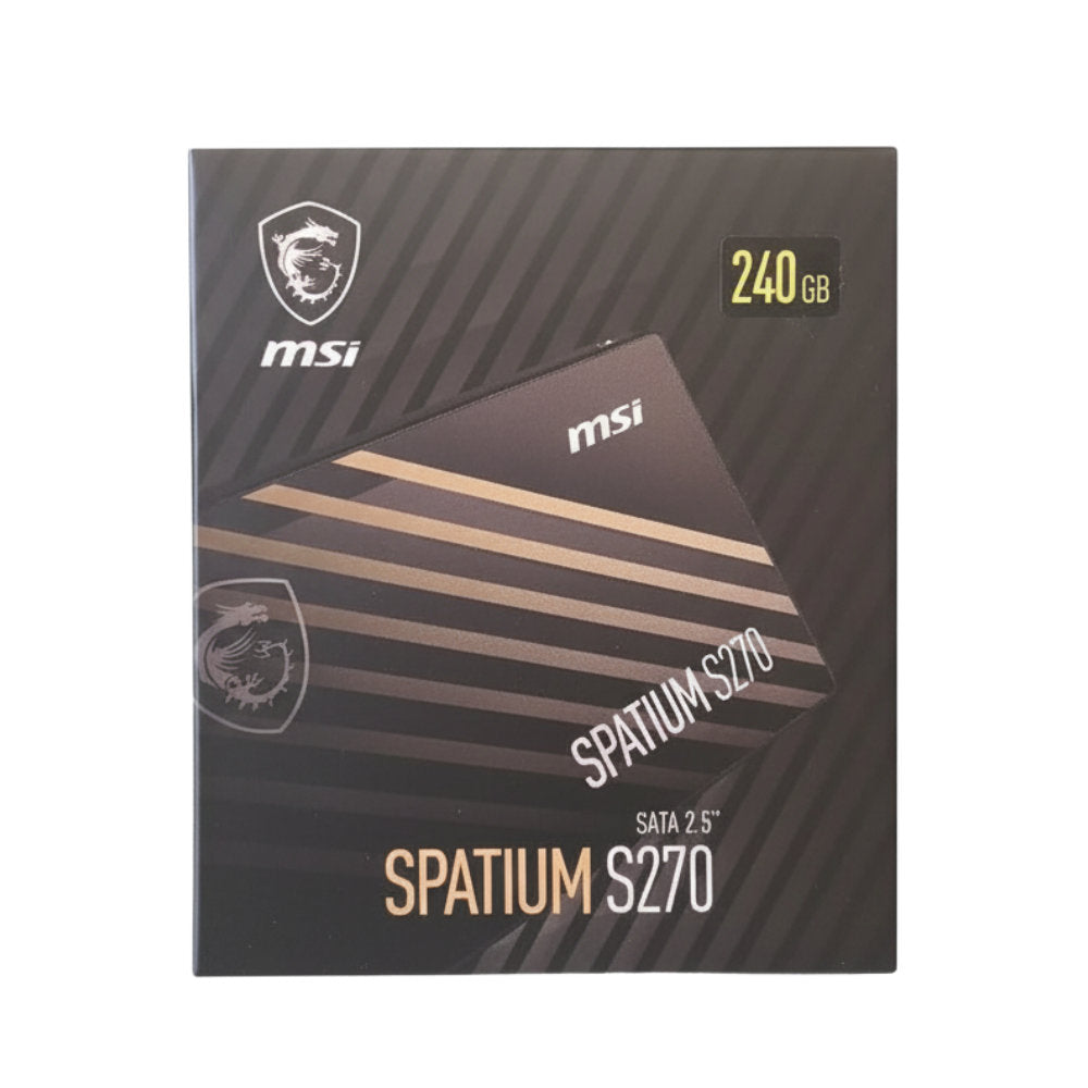 SSD MSI S270 Spatium 240GB SATA III 2.5" 3D NAND Leitura 500MB/s Gravação 450MB/s
