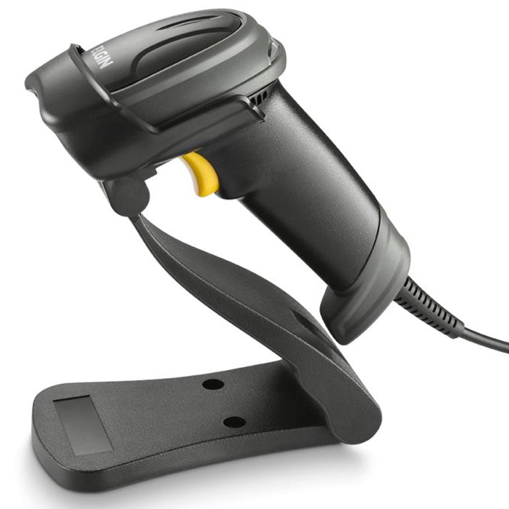 Leitor de Código De Barras Elgin EL-250, Leitura 1D e 2D, USB, Com Suporte, Tecnologia Area Imager, Preto - 46EL250USC01
