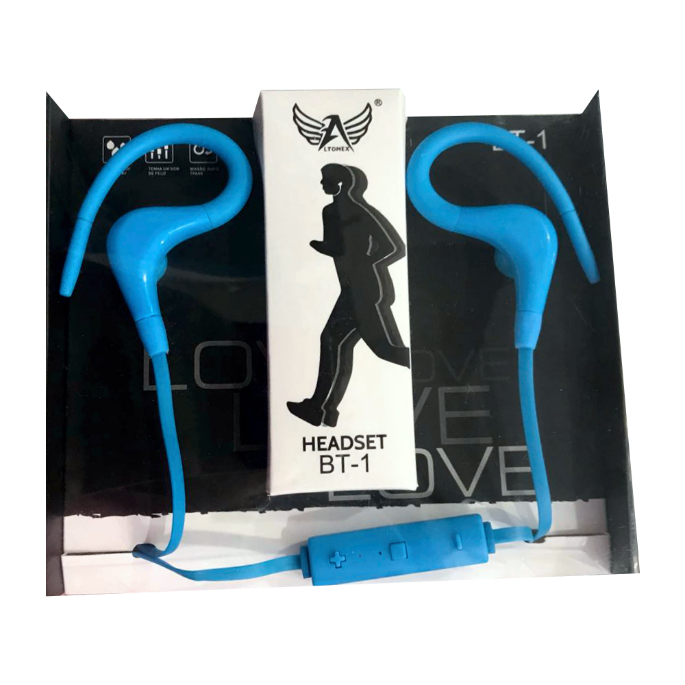 Fone De Ouvido Headset Bluetooth ALtomex BT-1 Azul